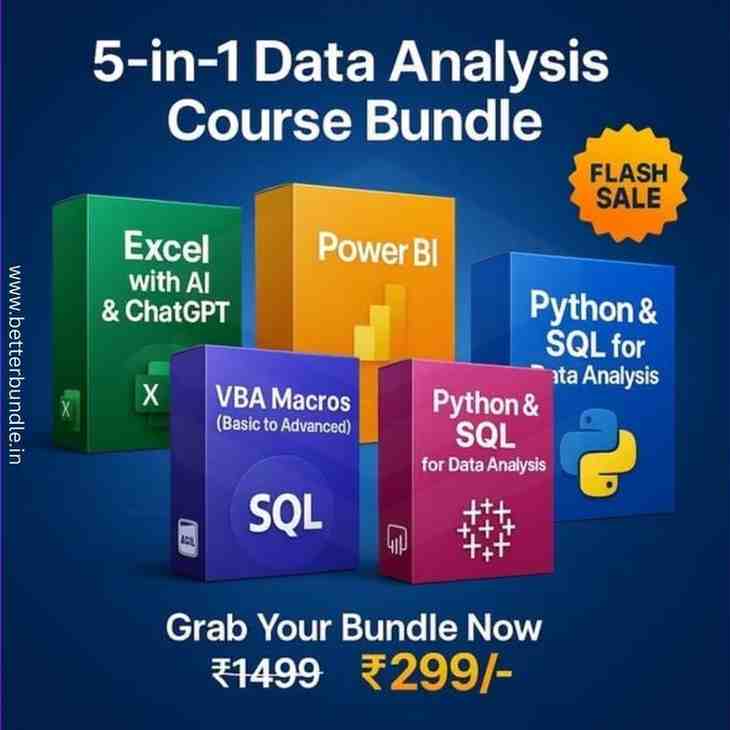 Best Data Analysis Course Bundle Online – Learn Excel, Power BI, Python, SQL & VBA [Lifetime Access]